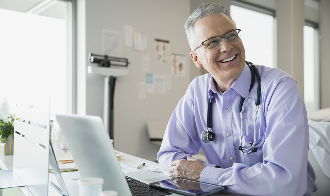 Smiling male provider