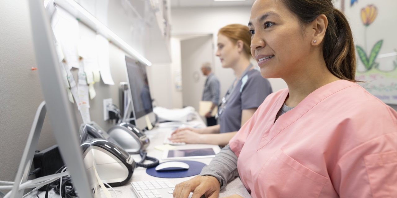 Providers at computers